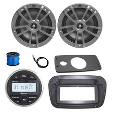 JBL Marine Radio, Spa Bezel, Adapter, Antenna, 2x 6.5" 180W Gray Speakers w/Wire