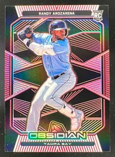 2020 Panini Chronicles Obsidian Electric Etch Red #8 Randy Arozarena RC /25