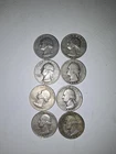 Lot of (8) Washington 90% Silver Quarters Various Years Starting At 1935
