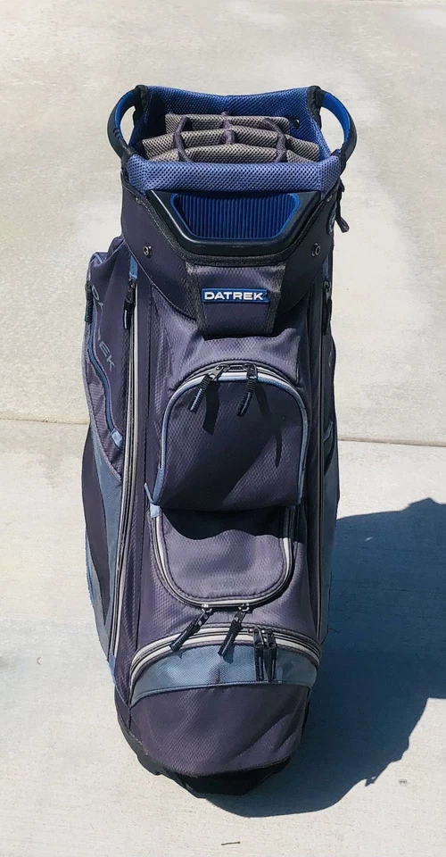 Datrek DG Lite II 14-Way Divider Golf Cart Bag Shoulder Strap Blue & Black - Image 2 of 4