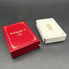 Vintage MAXIM'S DE PARIS Playing Cards Deck Complete Red Box Gold Corners CRISP