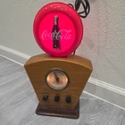Vintage Coca-Cola AM/FM Radio with Lighted Dial & Globe, Wood Finish