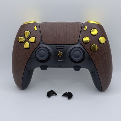 Sony PS5 DualSense Edge Wireless Controller PlayStation 5 - Wood Grain & Gold
