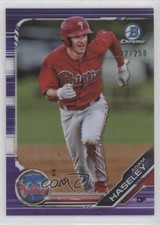 2019 Bowman Chrome Prospects Purple Refractor 132/250 Adam Haseley #BCP-28 6ts