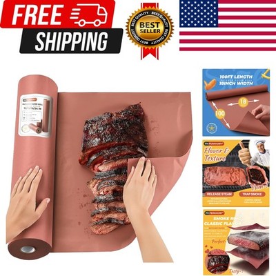 PH PERKHOMY Pink Butcher Paper Roll 18'' X 1200'' (100') for Smoker BBQ Grilling S