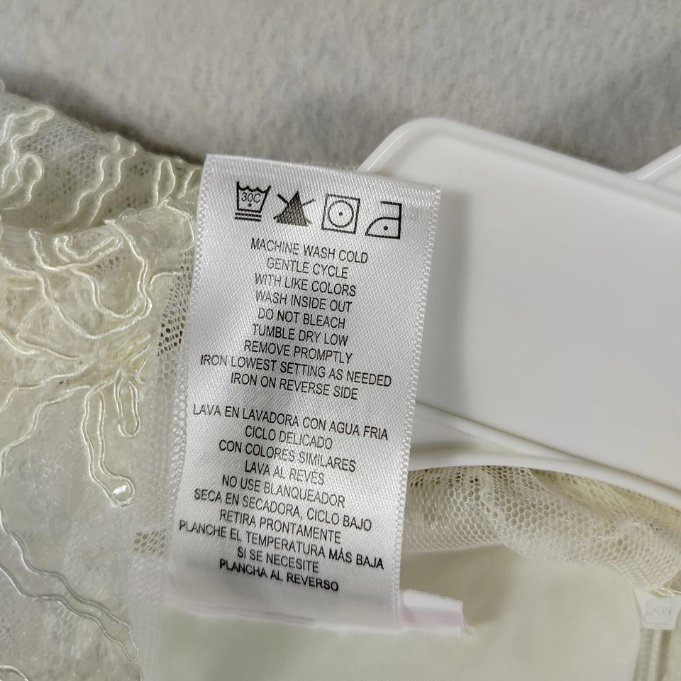 Vestido Bonnie Jean Niñas 6X Marfil Encaje Tul Flor Niña Ocasión Especial Fiesta Foto 4 de 4