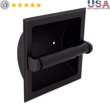 Recessed Toilet Paper Holder Oil Rubbed Bronze Durable Easy Install Zinc Alum US