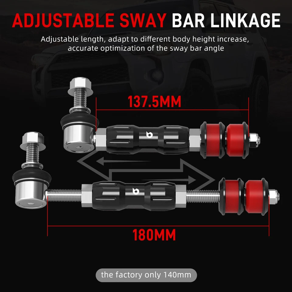 Barra estabilizadora trasera ajustable para Toyota 4Runner 2003-2024 FJ Cruiser 2007-2014 Foto 2 de 4