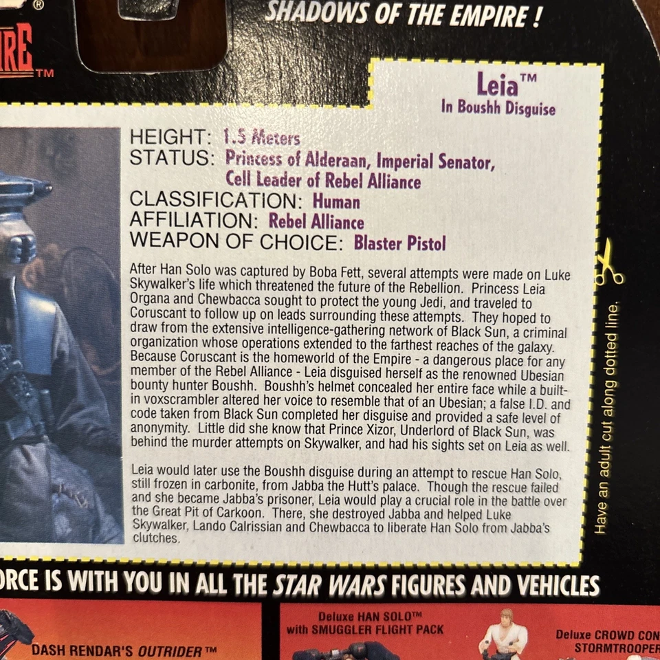 Star Wars 1996 - Leia - Shadows of the Empire Hologram Card Kenner NIP - Image 3 of 4