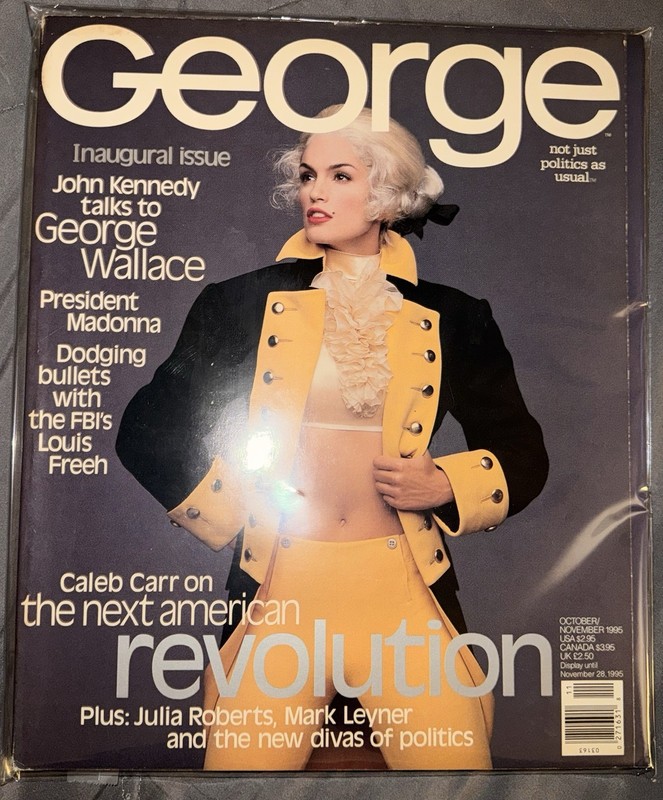 GEORGE Magazine Inaugural Issue #1 Oct/Nov 1995 JFK Jr., Cindy Crawford Cover
