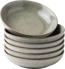 8.5'' Large Pasta Bowls, 36Oz Stoneware Pasta Serving Bowls Set of 6 for Kitchen