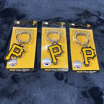 MLB - PITTSBURGH PIRATES OFFICIAL TEAM KEY CHAINS (3) KEY RINGS New