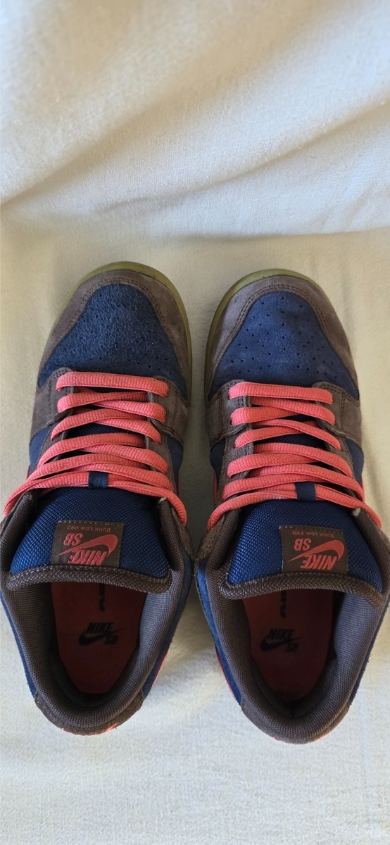 Nike SB Dunk Low Pro Baroque Brown Adobe Suede Sneakers Size 10 View 2