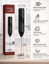 Milk Coffee Frother Handheld with Stand Drink Blender Stirrer Mixer Foamer Whisk