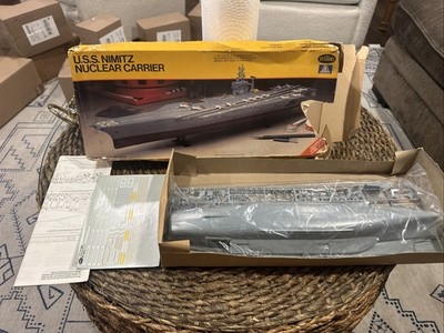 RARE Testors Italeri #893 U.S.S. Nimitz Nuclear Aircraft Carrier 1/720 Open Box
