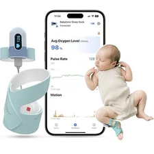 Babytone Baby Oxygen Sleep Monitor Foot Sock with App & Bluetooth for Infants