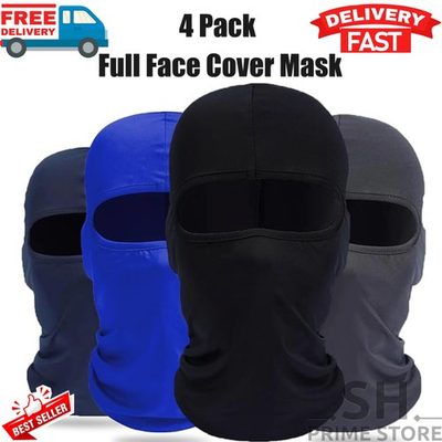 #ad 4 Piezas Pasamontañas Capucha Para El Frio Para Hombre Invierno Termica $18.99