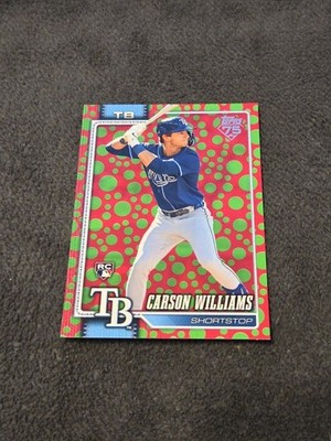 2026 Topps Series 1 Carson Williams  Polka Dots Pink/Gree #25 RC Rays