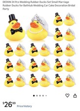 Set of 24 WEDDING Rubber Duckies/DUCKS BRIDE  GROOM/Marriage