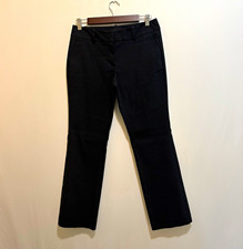 Ann Taylor Factory Women’s Petite Black Bootcut Dress Pants Flat Front Pockets