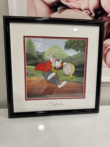 Disney Limited Edition Artwork “I’m Late” White Rabbit, Alice In Wonderland