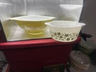 New ListingVintage Pyrex Spring Blossom Crazy Daisy Green Bowls
