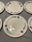 Set of 8 Forever Spring Stoneware Dinner Plates – Blue Iris Floral Pattern — photo 3