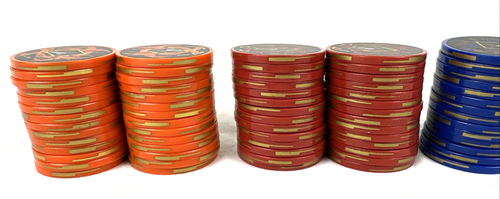 Pro Players ( PP ) Poker Chip Set 4 Colors, Orange, Blue, Black, Red, Free Shipp - Picture 8 of 13