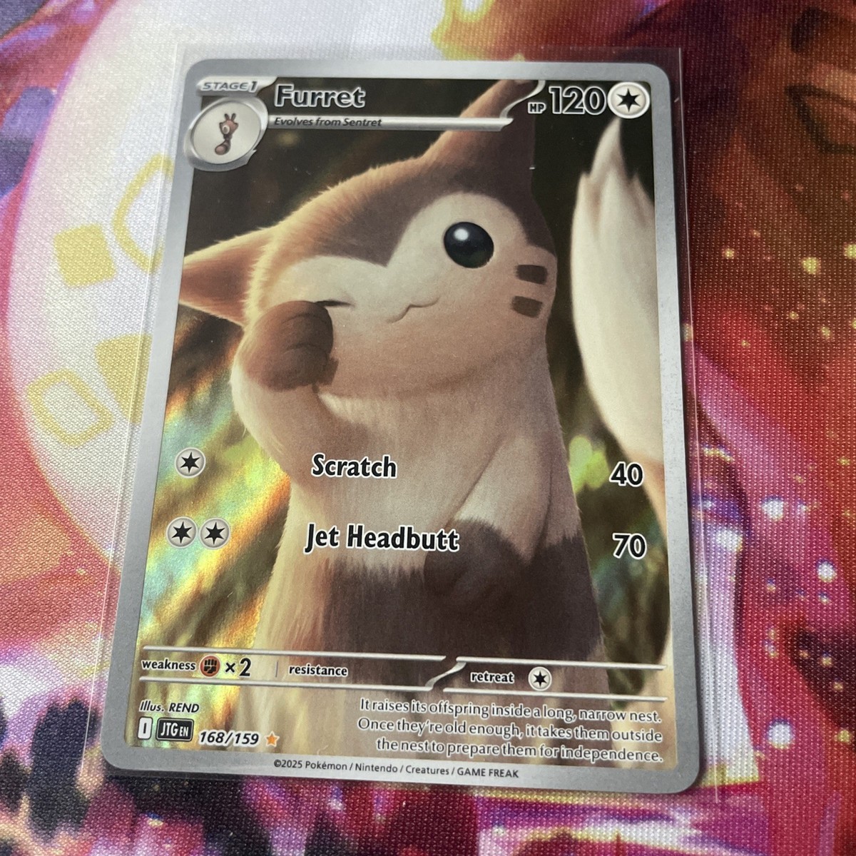 furret pokemon card value Furret 168/159 Sv09: Journey Together Holo, NM, Full Art Pokemon Card