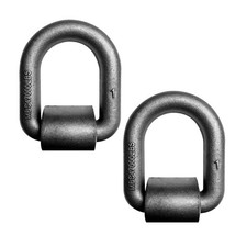 2 Pack Heavy Duty Flatbed Trailer 1 Weld On Forged D Ring Long Type 45000 Lbs