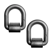 2 Pack Heavy Duty Flatbed Trailer 1" Weld On Forged D Ring Long Type 45000 Lbs