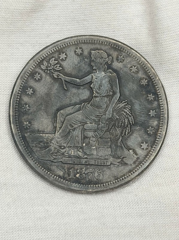1876-S Trade Silver Dollar $1 US 90% Semi Key Date High Grade San Fransisco Coin