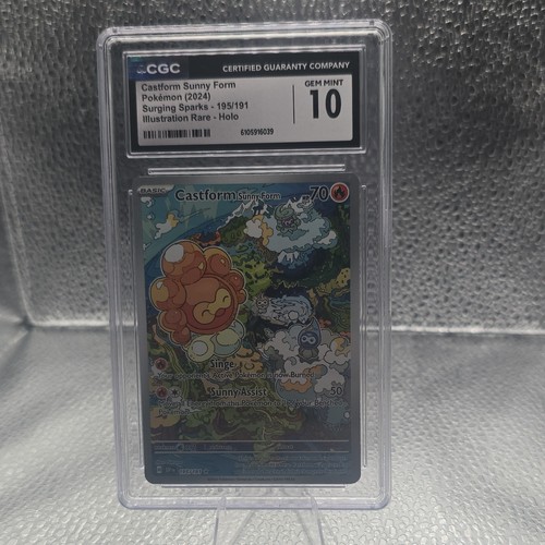 Castform Sunny Form graded CGC 10 for sale on eBay