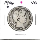 1906"O"   BARBER HALF DOLLAR***VG***