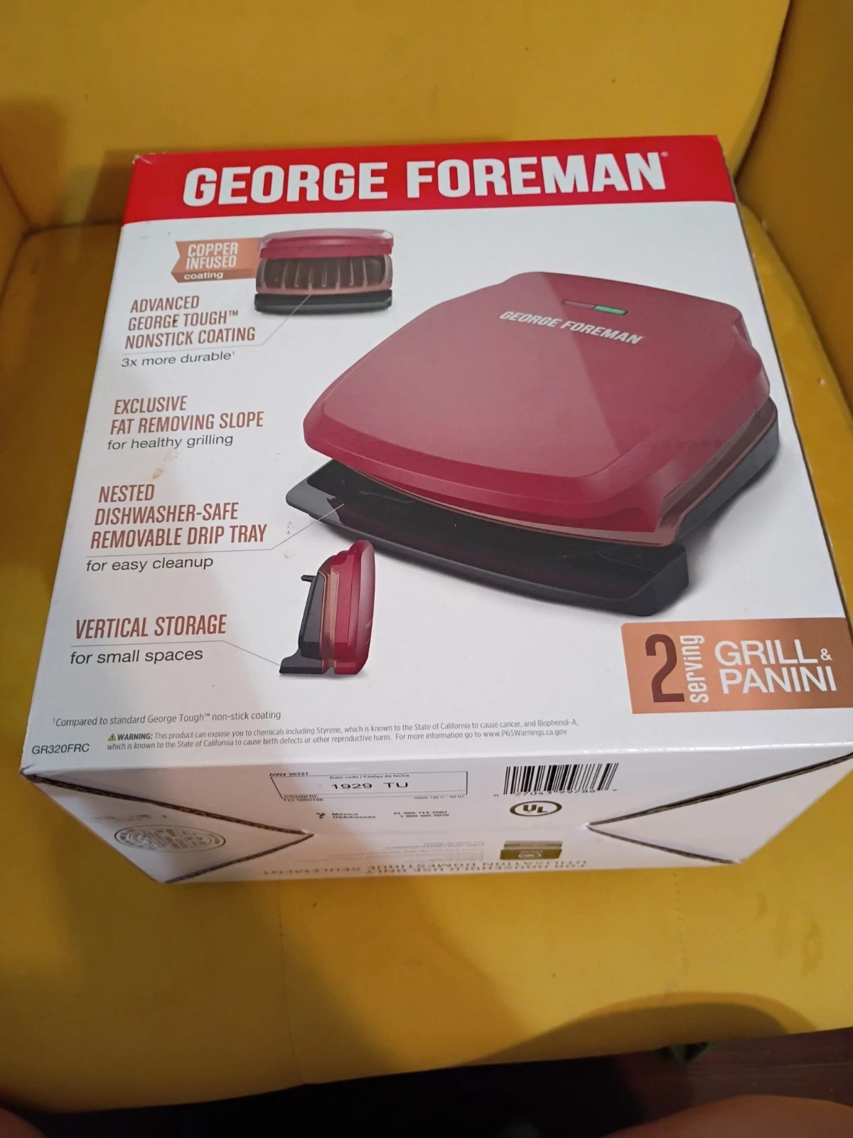 George Foreman Grill 2-Serving Grill & Panini Copper Infused Coating SEALED New
Opens in a new windo