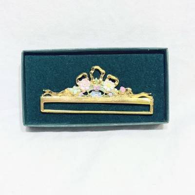 Rare New Just Nan PullWare BellPull Hardware Floral Ribbon Cross Stitch