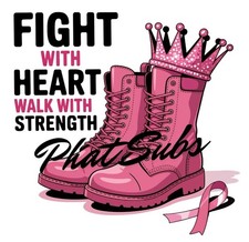 Sublimation Print Breast Cancer Fight Ready To Press Heat Transfer