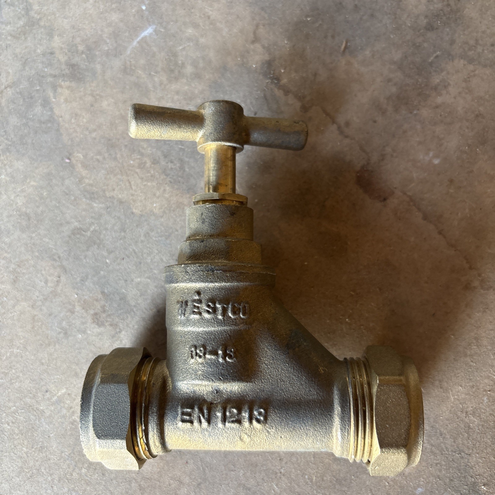 Westco 22mm Compression Brass EN1213 Stopcock