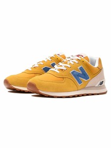 new balance 574 varsity gold with mako blue