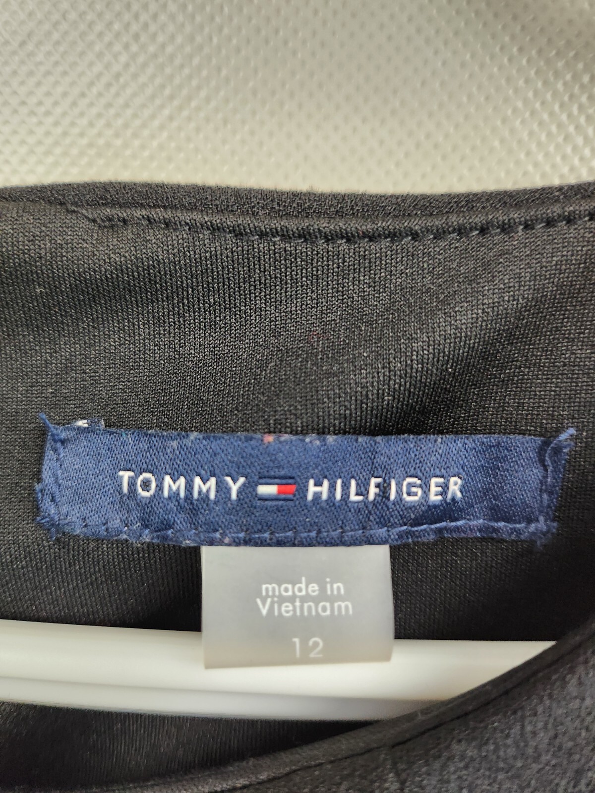 Tommy Hilfiger Womens Essential Pocket Sheath Dress 12 Black Pink Scuba Modest image 5