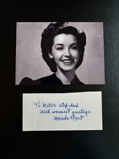 Marsha Hunt Autograph Card and Picture 3" x 6" - Pride & Prejudice