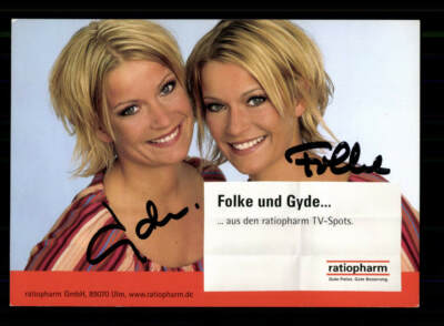 Folke und Gyde Autogrammkarte Original Signiert ## BC 183318