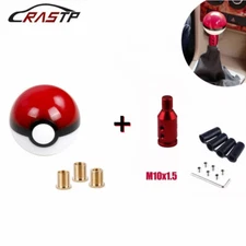 Universal Go Round Ball Shift Knob+M10x 1.5 Shifter Thread Gear Lever Adapter