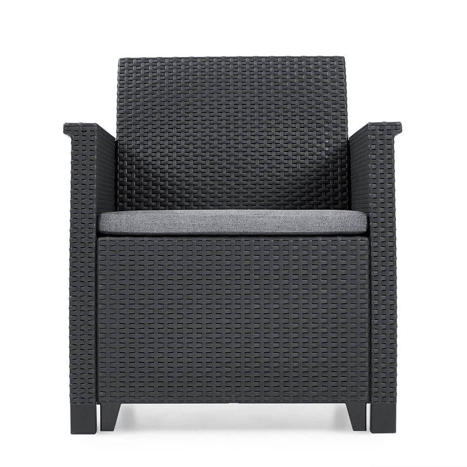 Keter Gartensessel "Emma", 2er Set, Polyrattan Lounge Sessel, Gartensessel Stuhl - Bild 3 von 4