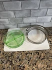 Vintage Depression Glass Divided Relish Dish in Holder