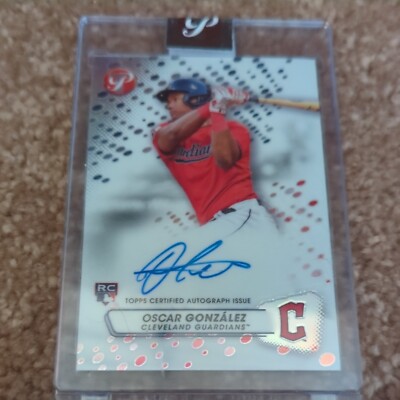 2023 Topps Pristine - Pristine Autographs #PA-OG Oscar Gonzalez (AU, RC ...