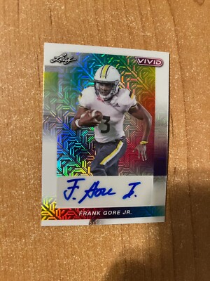 2024 Leaf Vivid Football - Frank Gore Jr. - White Mojo Auto #d 5/6