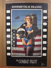 Fantasy frames Combat Pilot Hot girl car garage man cave poster 11469