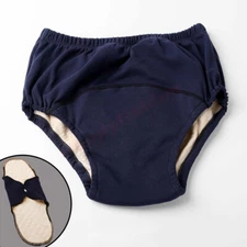 2 Pack Adult Incontinence Reusable Cloth Diaper Pants with Diaper Pad waterproof