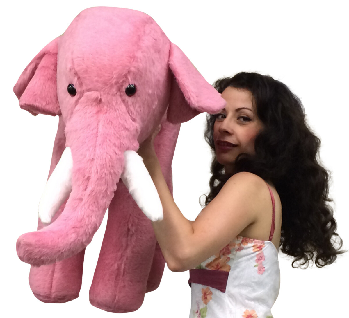 giant pink elephant stuffed animal